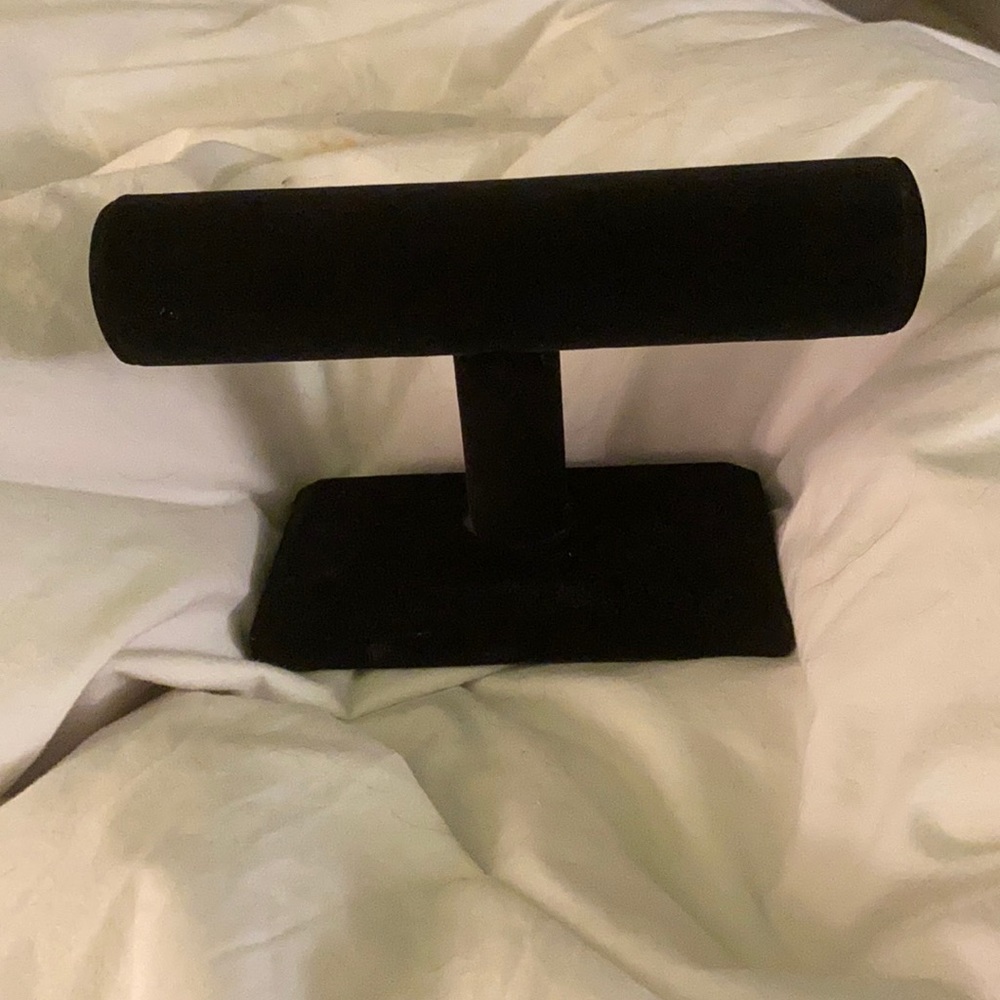 Black velvet bracelet stand